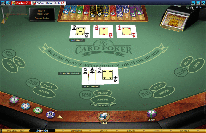 3 Card Poker Card Game