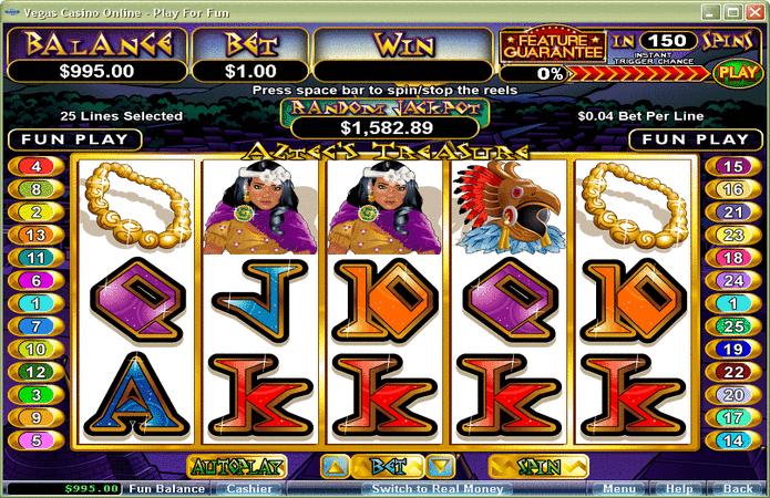 Aztecs Treasure Feature Guarantee Slot Games