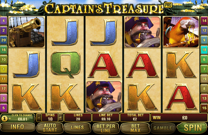 The Captains Treasure Pro slot game