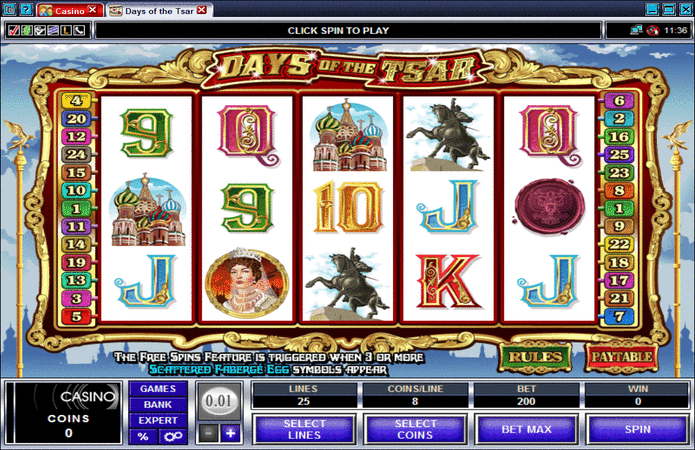 Days of the Tsar Slot Machine