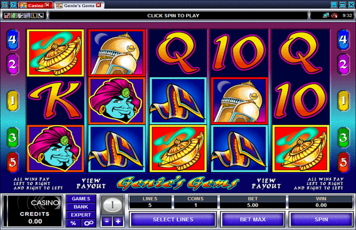 Genie's Gems Slot Machine