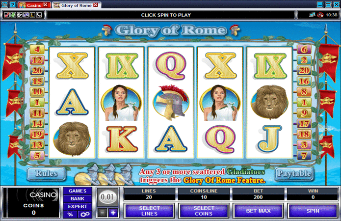 Glory Of Rome Slot Machine