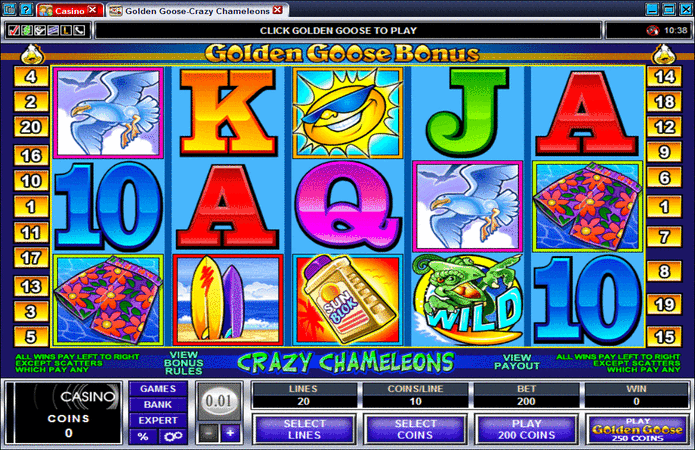 Golden Goose Crazy Chameleons Slot Machine