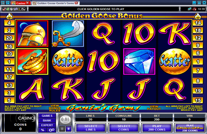 Golden Goose Genies Gems Slot Machine