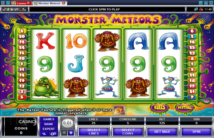 Monster Meteors Slot Machine