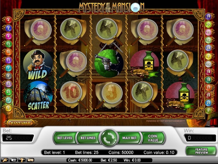 Mystery at the Mansion Slot Machine