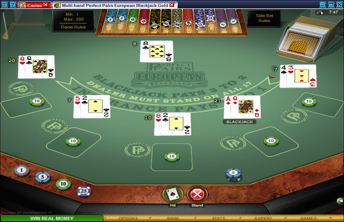 Gold Series Multi Hand Perfect Pairs Blackjack