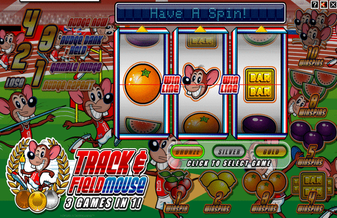 Track and Field Mouse Fruit Machine
