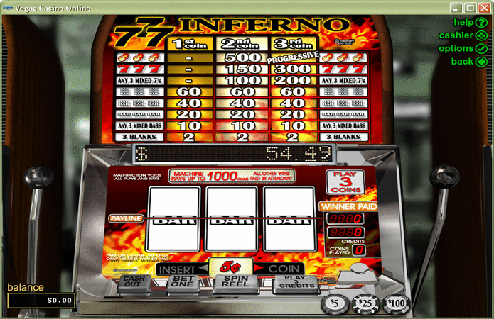  Triple 7 Inferno slot game