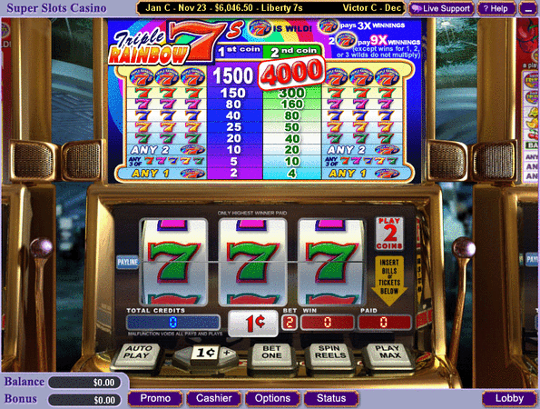 Triple Rainbow 7s Slot Game